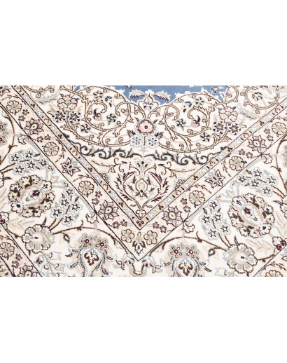 Tappeto Nain 9La Persia bianco blu 250x358