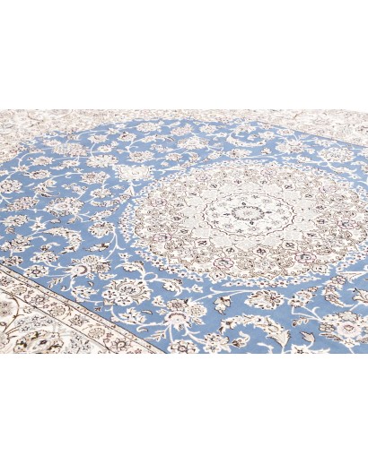 Tappeto Nain 9La Persia bianco blu 250x358