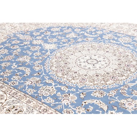Tappeto Nain 9La Persia bianco blu 250x358