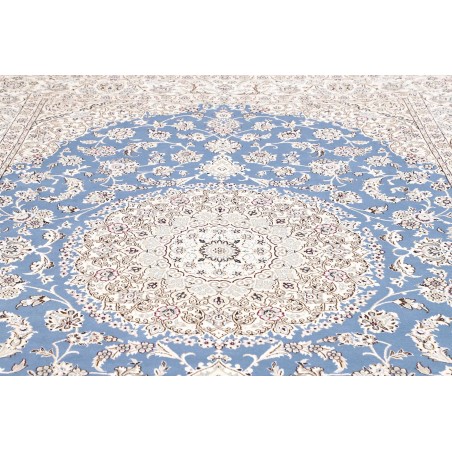 Tappeto Nain 9La Persia bianco blu 250x358
