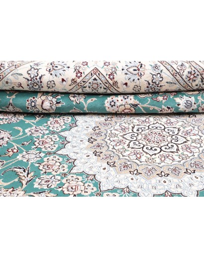 Tappeto Nain 9La Persia verde blu 248x355