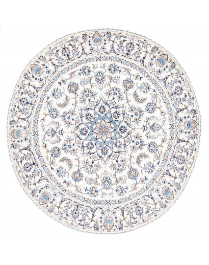 Tappeto Nain Kashmar Persia beige azzurro 242x254