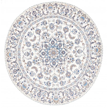 Tappeto Nain Kashmar Persia beige azzurro 242x254