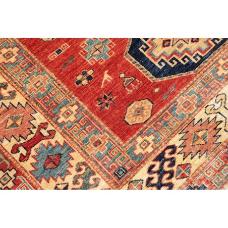 Tappeto Kazak Fine Pakistan marrone grigio 136x189