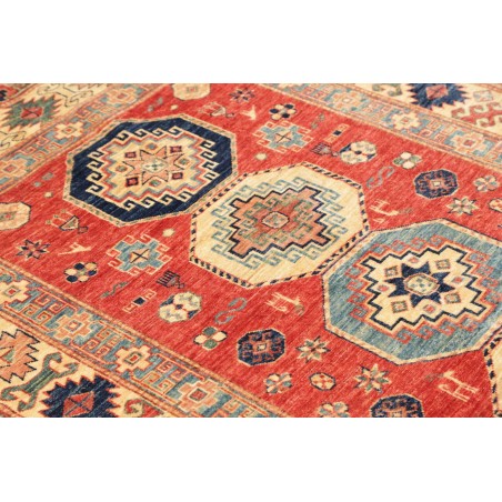 Tappeto Kazak Fine Pakistan marrone grigio 136x189
