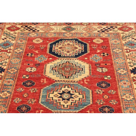 Tappeto Kazak Fine Pakistan marrone grigio 136x189