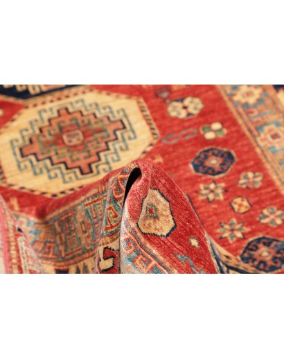 Tappeto Kazak Fine Pakistan marrone grigio 136x189