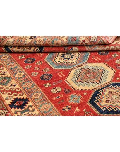 Tappeto Kazak Fine Pakistan marrone grigio 136x189