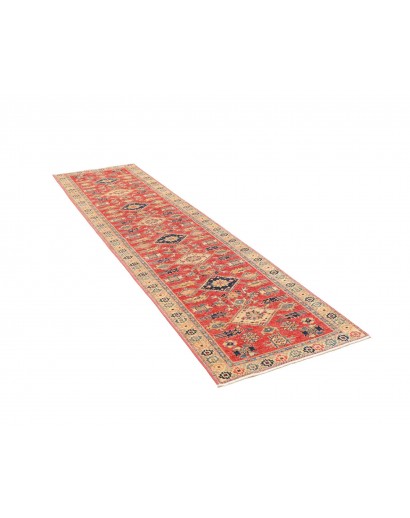 Tappeto Kazak Fine Pakistan marrone grigio 78x300