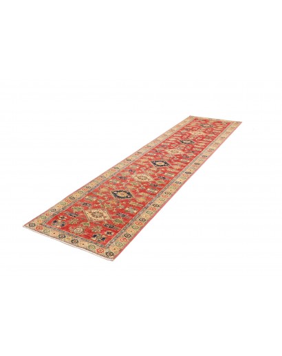 Tappeto Kazak Fine Pakistan marrone giallo 79x307