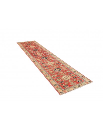 Tappeto Kazak Fine Pakistan marrone giallo 79x307
