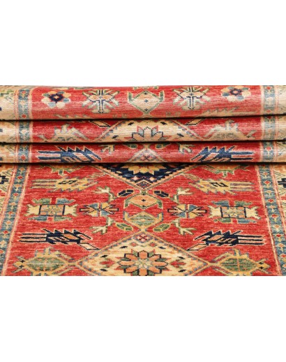 Tappeto Kazak Fine Pakistan marrone giallo 79x307