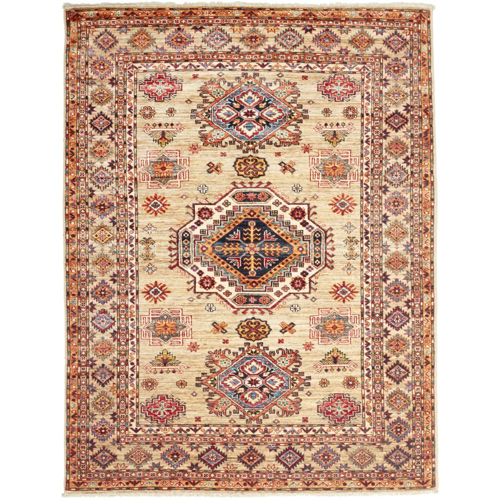 Tappeto Kazak Fine Pakistan marrone rosso 150x203