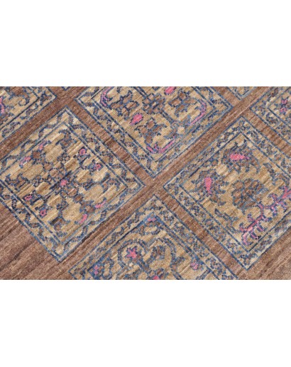 Tappeto Bakhteari Pakistan marrone azzurro 78x234