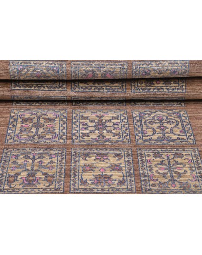 Tappeto Bakhteari Pakistan marrone azzurro 78x234