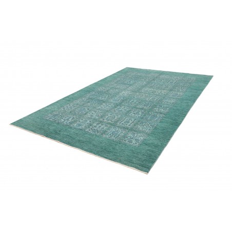 Tappeto Bakhteari Pakistan blu verde 202x314