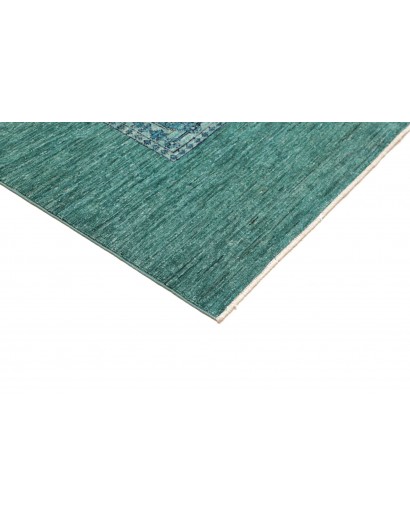 Tappeto Bakhteari Pakistan blu verde 202x314