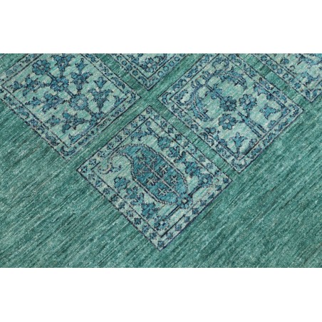 Tappeto Bakhteari Pakistan blu verde 202x314