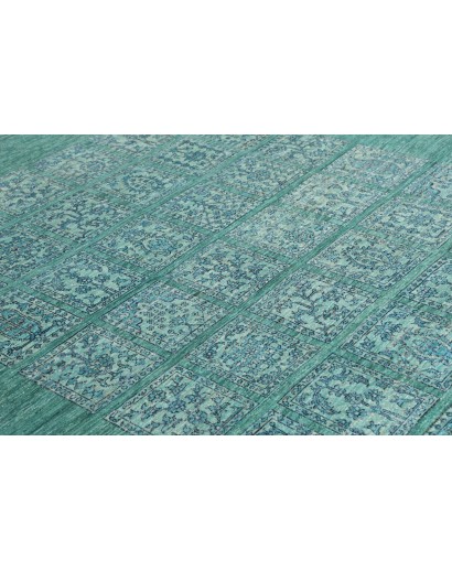 Tappeto Bakhteari Pakistan blu verde 202x314