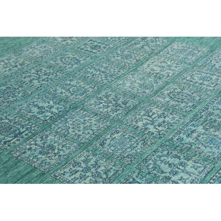 Tappeto Bakhteari Pakistan blu verde 202x314