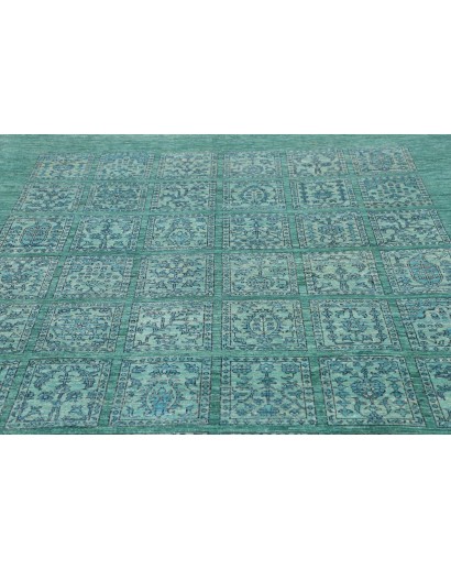 Tappeto Bakhteari Pakistan blu verde 202x314
