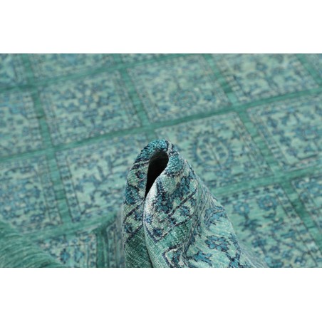 Tappeto Bakhteari Pakistan blu verde 202x314