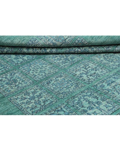 Tappeto Bakhteari Pakistan blu verde 202x314