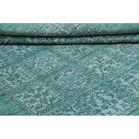 Tappeto Bakhteari Pakistan blu verde 202x314