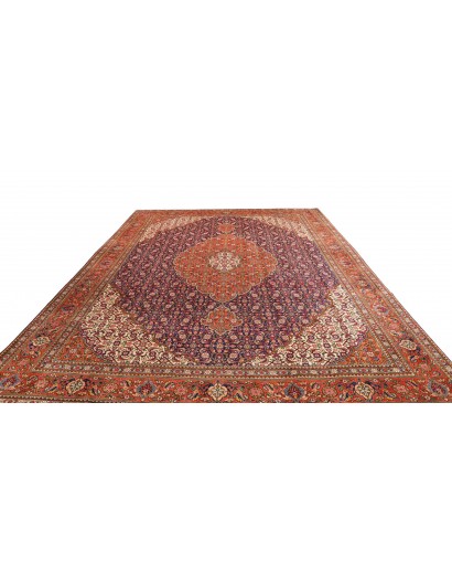 Tappeto Tabriz Persia marrone blu 300x390