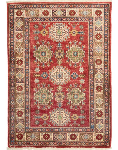 Tappeto Kazak Fine Pakistan marrone giallo 83x113