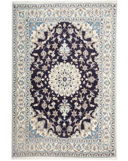 Tappeto Nain Kashmar Persia bianco grigio 165x245