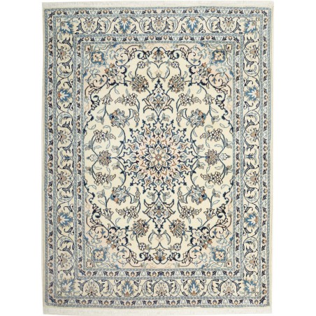 Tappeto Nain Kashmar Persia bianco grigio 150x200