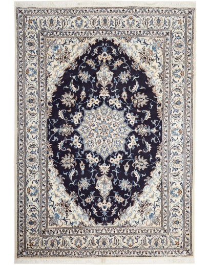 Tappeto Nain Kashmar Persia bianco grigio 165x238