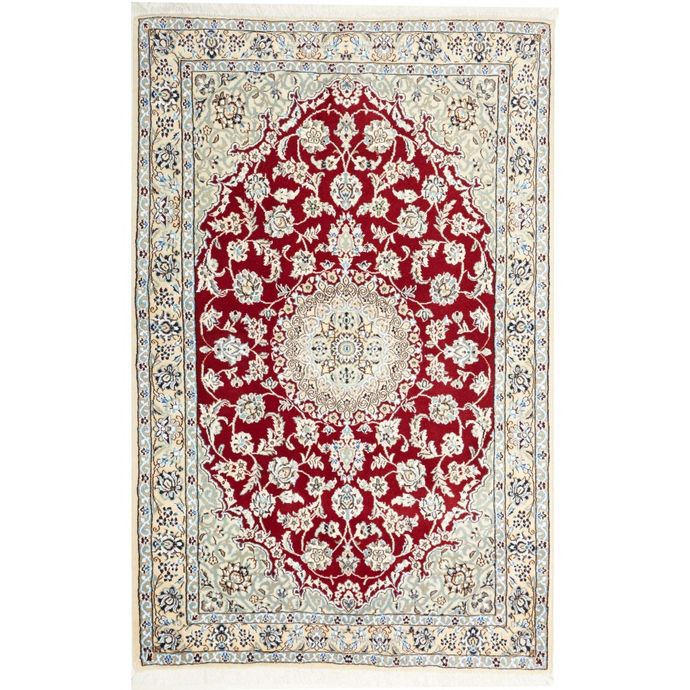 Tappeto Nain 9La Persia bianco marrone 113x175 Tappeto Nain 9La Persia bianco marrone 113x175