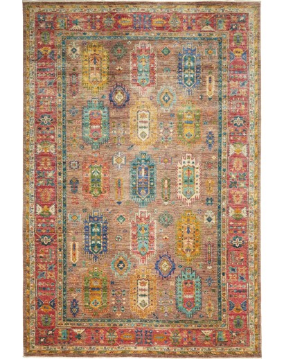 Tappeto Tribal Pakistan marrone 204x302