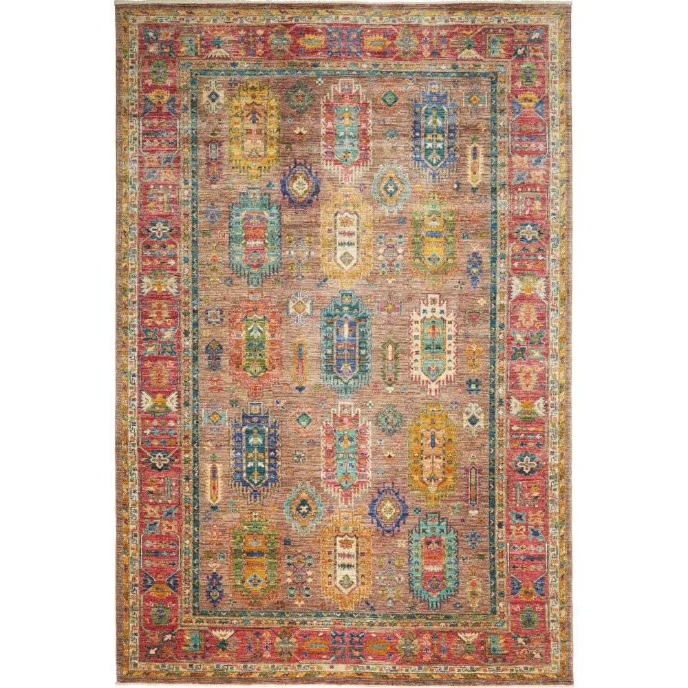 Tappeto Tribal Pakistan marrone 204x302 Tappeto Tribal Pakistan marrone 204x302