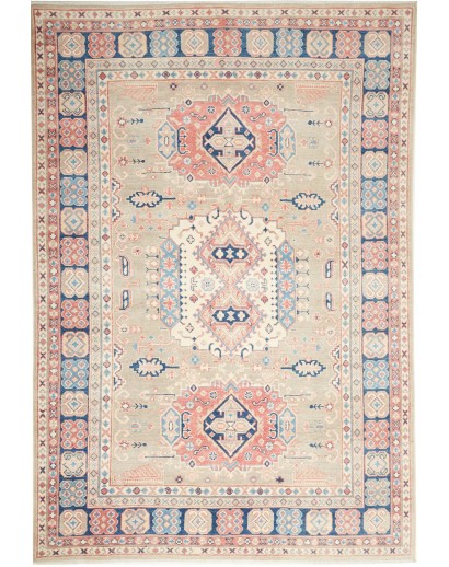 Tappeto Kazak Afghanistan bianco giallo 174x246