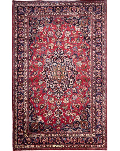 Tappeto Mashad Persia marrone grigio 204x325