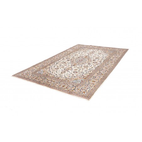 Tappeto Kashan Persia bianco marrone 200x298