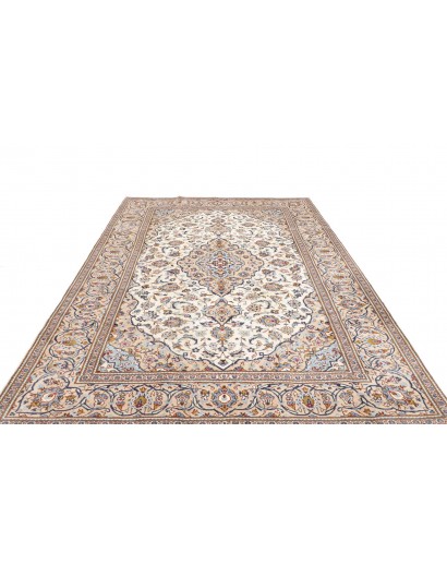 Tappeto Kashan Persia bianco marrone 200x298
