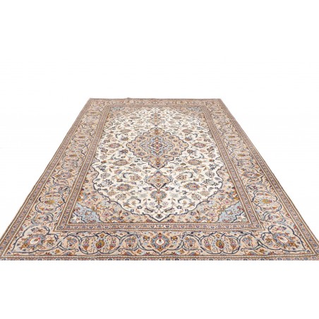 Tappeto Kashan Persia bianco marrone 200x298