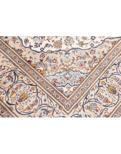 Tappeto Kashan Persia bianco marrone 200x298