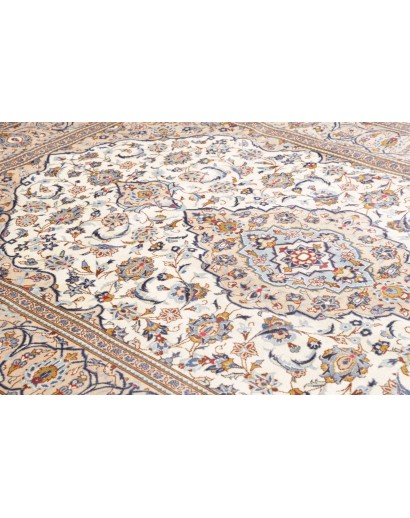 Tappeto Kashan Persia bianco marrone 200x298