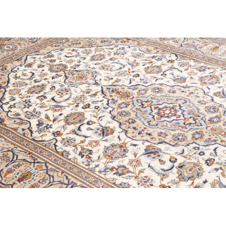 Tappeto Kashan Persia bianco marrone 200x298