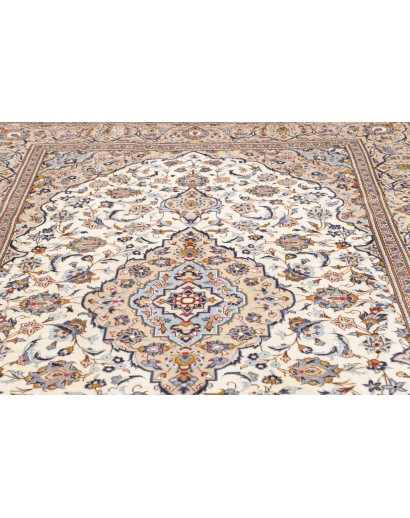 Tappeto Kashan Persia bianco marrone 200x298