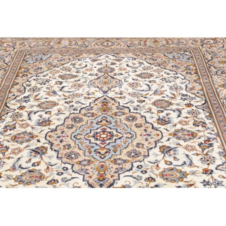 Tappeto Kashan Persia bianco marrone 200x298