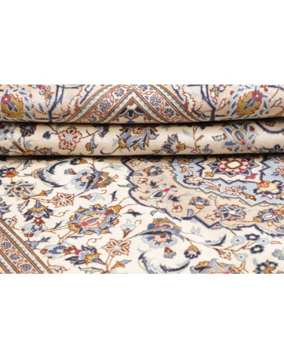 Tappeto Kashan Persia bianco marrone 200x298