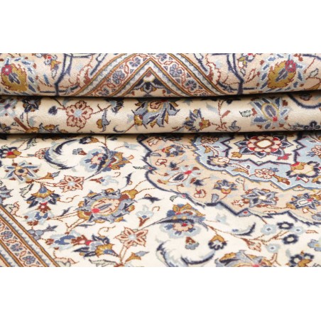 Tappeto Kashan Persia bianco marrone 200x298