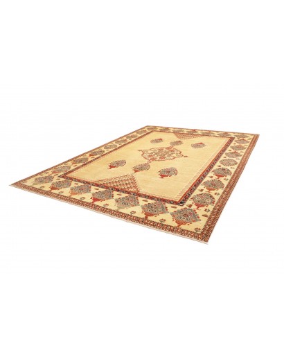 Tappeto Kazak Fine Pakistan marrone verde 273x362