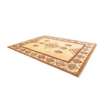 Tappeto Kazak Fine Pakistan marrone verde 273x362